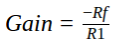 Gain=-RfR1