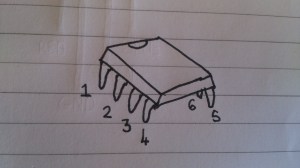 LM741 Operational Amplifier actual view